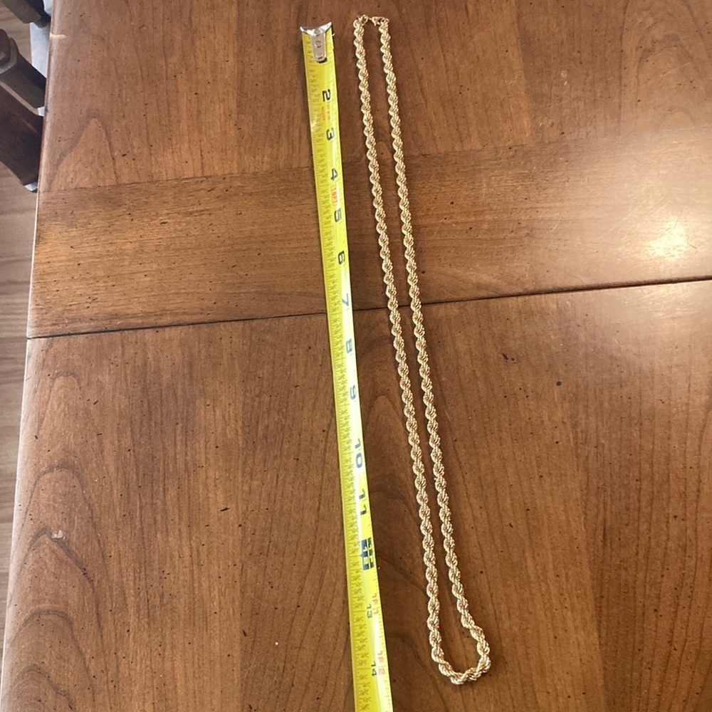 MONET Vintage 28” Heavy Gold Tone Rope Chain - Picture 9 of 12